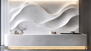 现代简约风波浪纹理背景墙