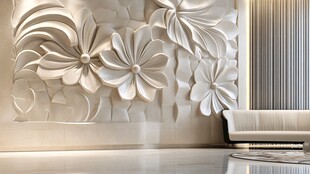 立体花卉艺术墙面装饰