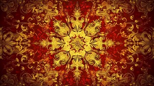 华丽红金中式花纹图案