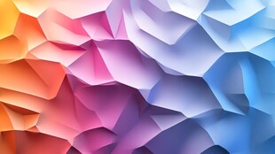 多彩立体几何抽象背景图