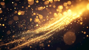 金色流光粒子梦幻背景