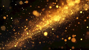 金色流光粒子梦幻背景