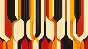 复古条纹几何图案背景