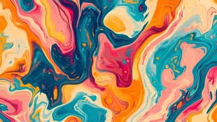 流动彩色流体艺术图案