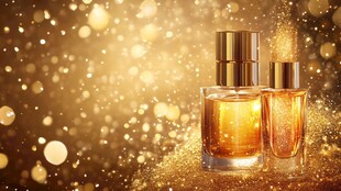 奢华香水瓶 闪耀金色魅力