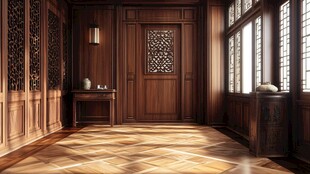 中式古典风格的雅致门厅