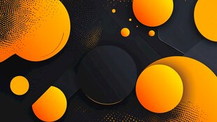 橙色黑底几何抽象背景图