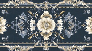 复古奢华花卉装饰图案