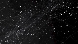 黑色背景下的闪烁星芒线条