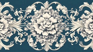 欧式古典花卉装饰图案