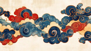 中式古典云纹图案装饰
