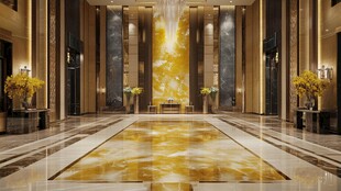 豪华大气的酒店大堂空间