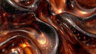 流动的炫彩液态金属质感