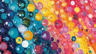 多彩斑斓的圆形艺术图案