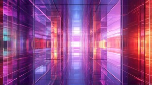 梦幻炫彩的未来科技通道