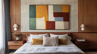 现代简约风卧室艺术挂画