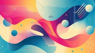 梦幻流体渐变抽象艺术背景