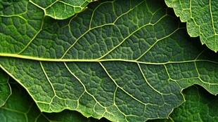 翠绿叶片纹理清晰特写