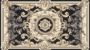 欧式奢华花纹地毯图案