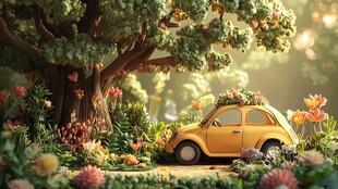 梦幻树下的小黄车