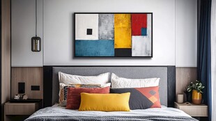 现代简约风卧室装饰挂画