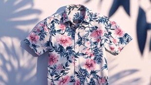 印花短袖衬衫 尽显夏日风情