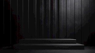 黑色简约阶梯背景展示台