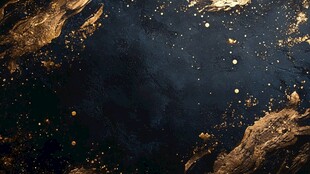 黑金质感抽象流体背景图