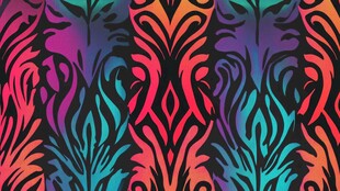 多彩花纹图案设计