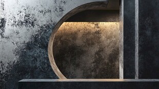 复古半圆墙面光影设计