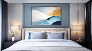 现代简约风卧室床头挂画