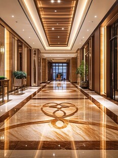 豪华大气的酒店大堂走廊