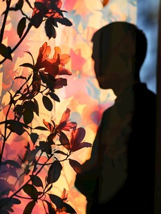 人影映繁花 光影绘诗意