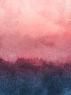 梦幻粉紫渐变森林背景图