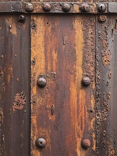 生锈铁门的岁月痕迹