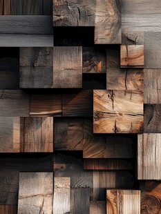 木方块拼搭的纹理背景