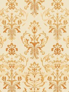 复古金色花卉锦纹图案