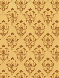复古金色花卉图案壁纸