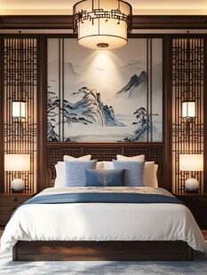 中式雅致卧室的静谧氛围