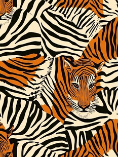 老虎条纹图案无缝背景