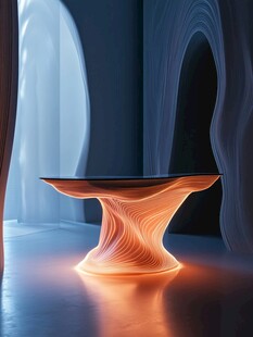 梦幻波纹发光艺术小桌