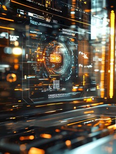 未来科技感的数据操控界面