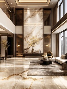 奢华大气的现代挑空客厅