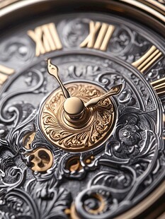 复古精致机械钟表细节