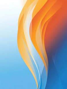 渐变炫彩流动线条背景图