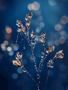 露珠装点的梦幻植物