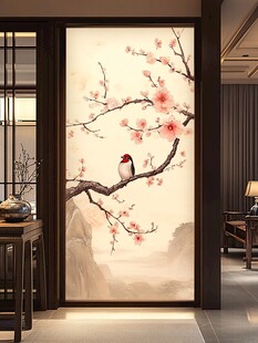 中式花鸟屏风 雅致玄关景