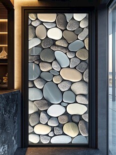 石纹艺术玻璃隔断