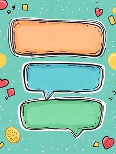 多彩手绘对话气泡背景图