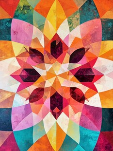 绚丽多彩几何花纹图案